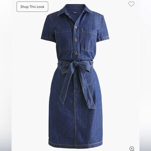 NWT J Crew Factory Denim Utility Shirtdress